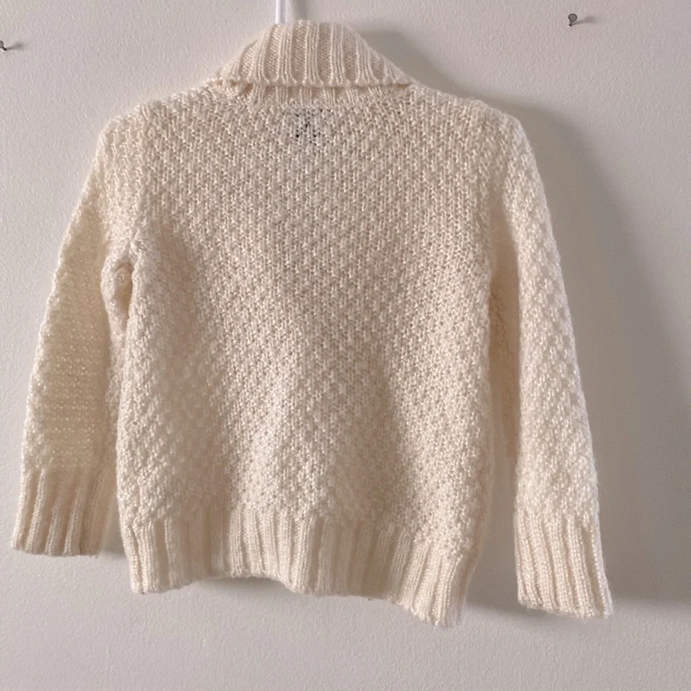 Gap baby girl cream knit cardigan sweater - Picture 2 of 2